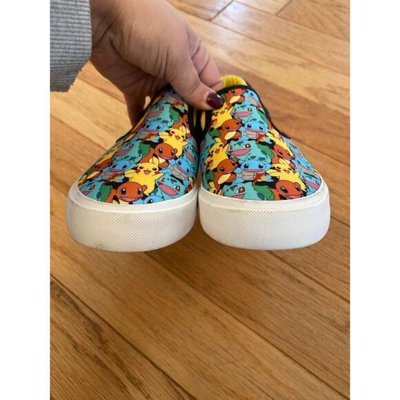 Pokemon Ground Up multicolor Boy's Low Top original Slip On casual Shoes size 4 - Picture 3 of 8